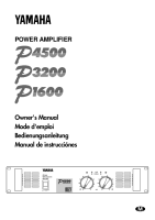 Yamaha P-4500 - Owners Manual